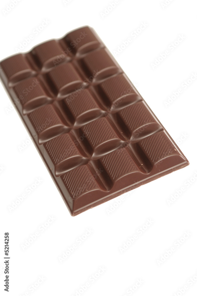 Tile of tasty chocolate on a white background Tile of tasty chocolate on a white background
