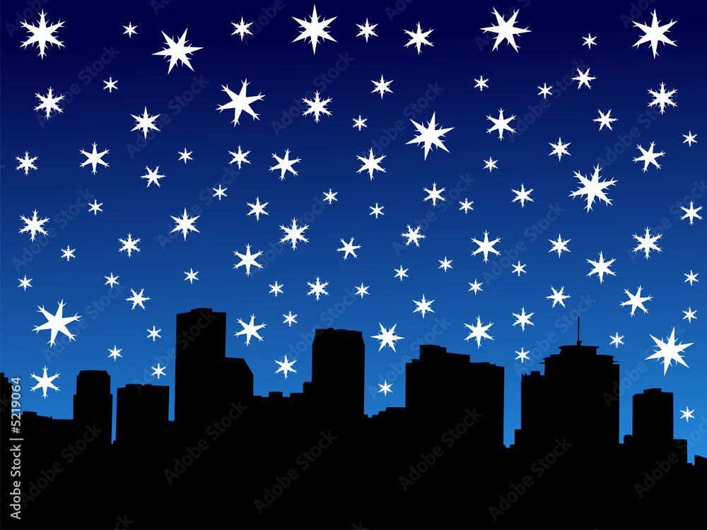 Fototapeta premium New Orleans skyline in winter