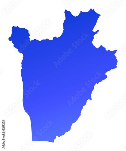 blue gradient map of Burundi