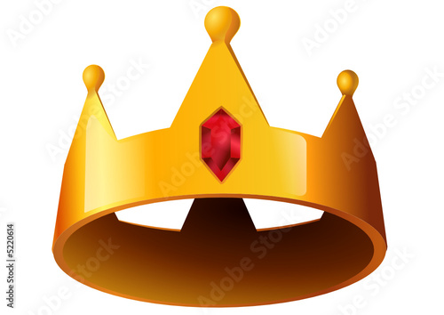 Couronne en or et pierre précieuse