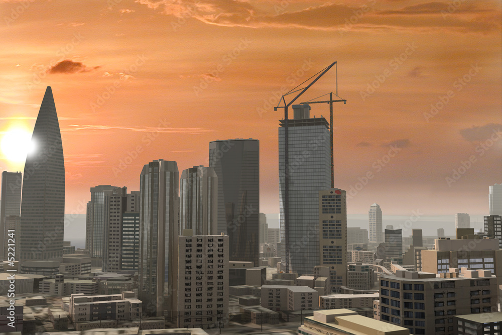 Obraz premium Imaginary city 239