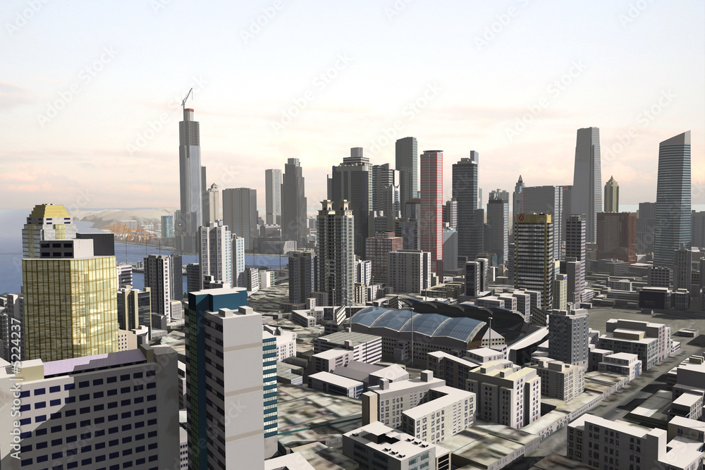 Fototapeta premium Imaginary city 114