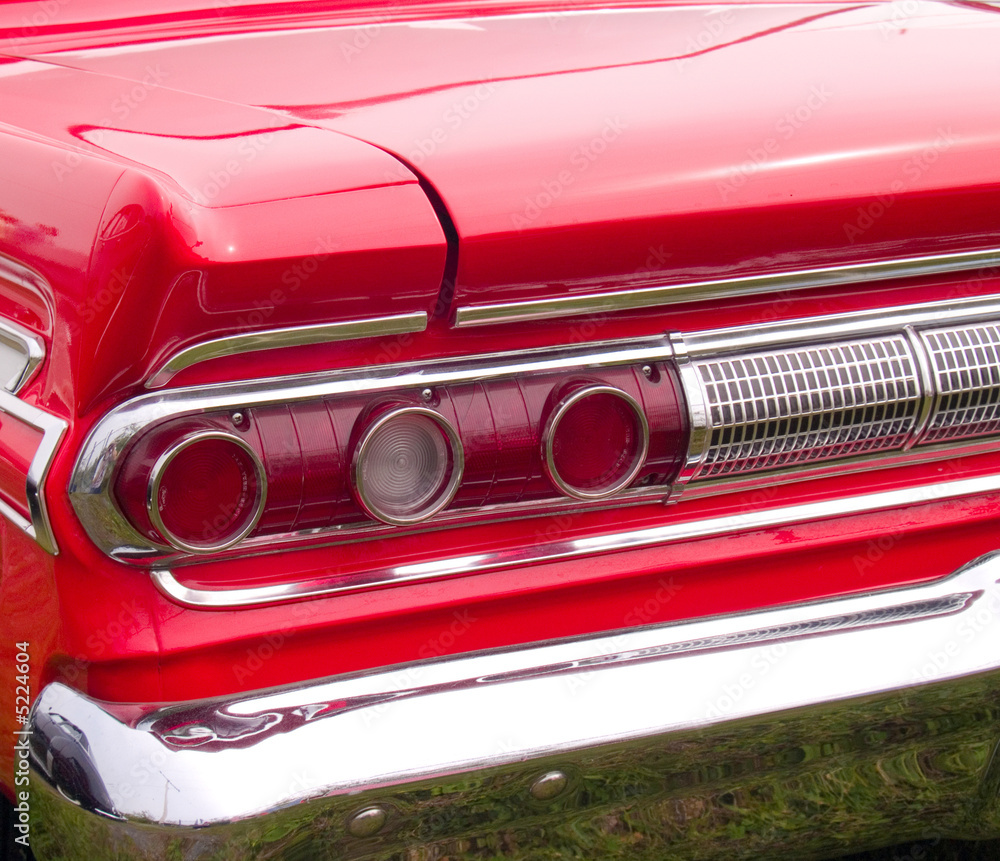 tail lights of an American classic auto