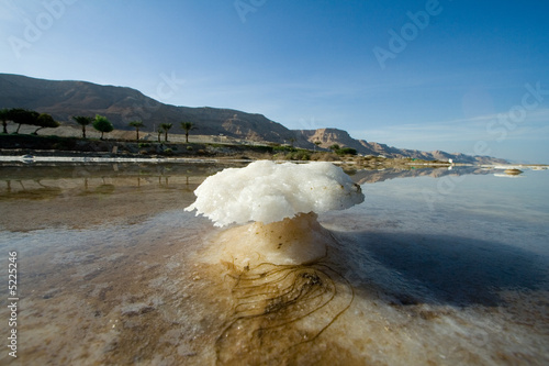 strange salt island of the dead sea, Israel