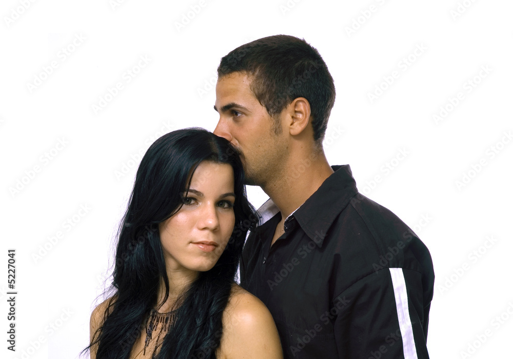 Teen couple isolated Teen couple isolated