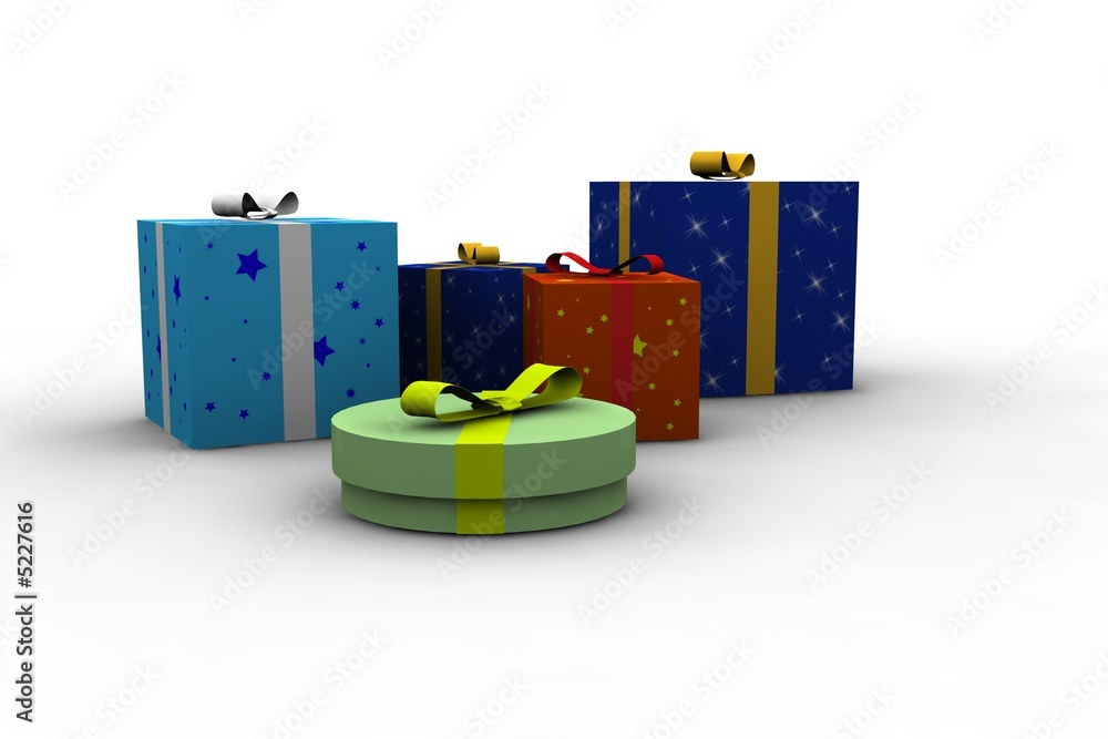 gift boxes - 3d isolated illustration gift boxes - 3d isolated illustration