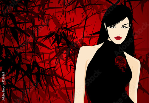 Nice chinese woman : vector