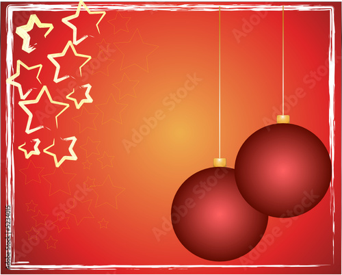 Weihnachten Karte Weihnachtskugeln
