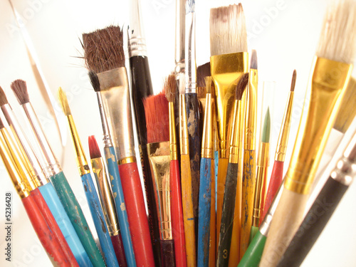 Paint Brushes in a Cup Close