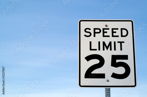 25 mph Sign
