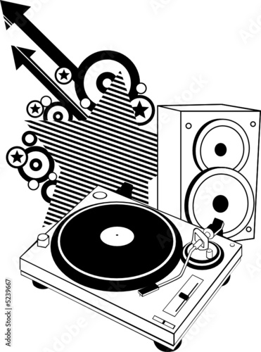 The Turntable And Speaker