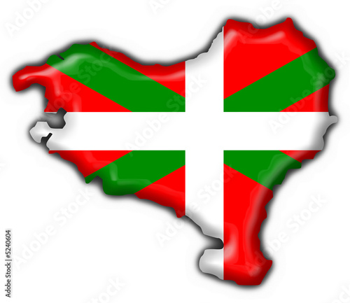 Basque button flag map shape