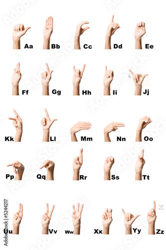 Pancarte langage des signes