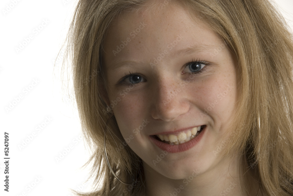 cheerful blond teenage girl cheerful blond teenage girl