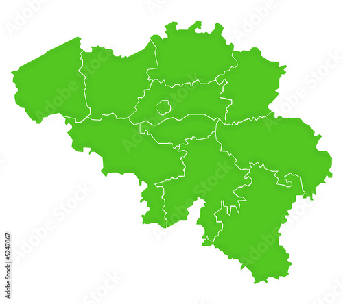 Carte Belgique Vert Satin