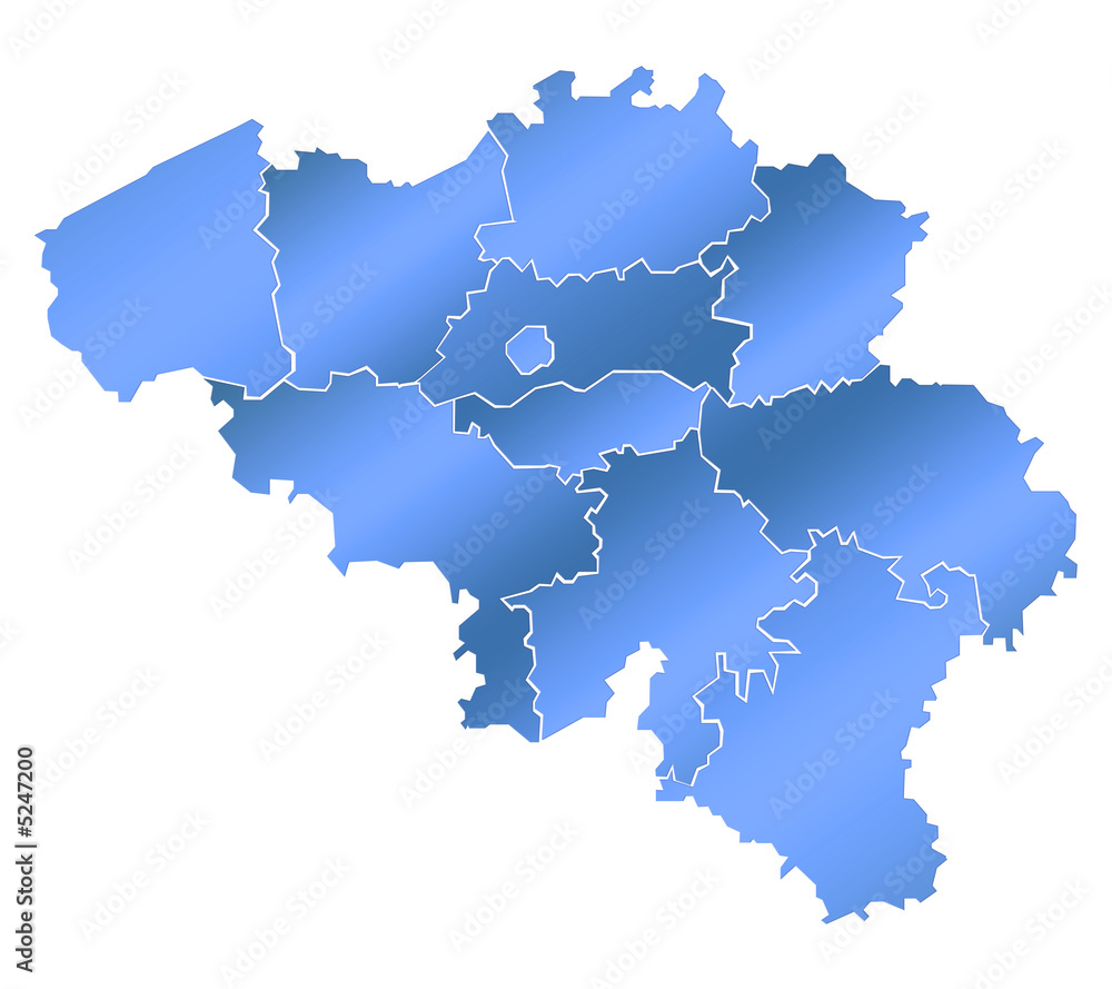 Carte Belgique Bleu