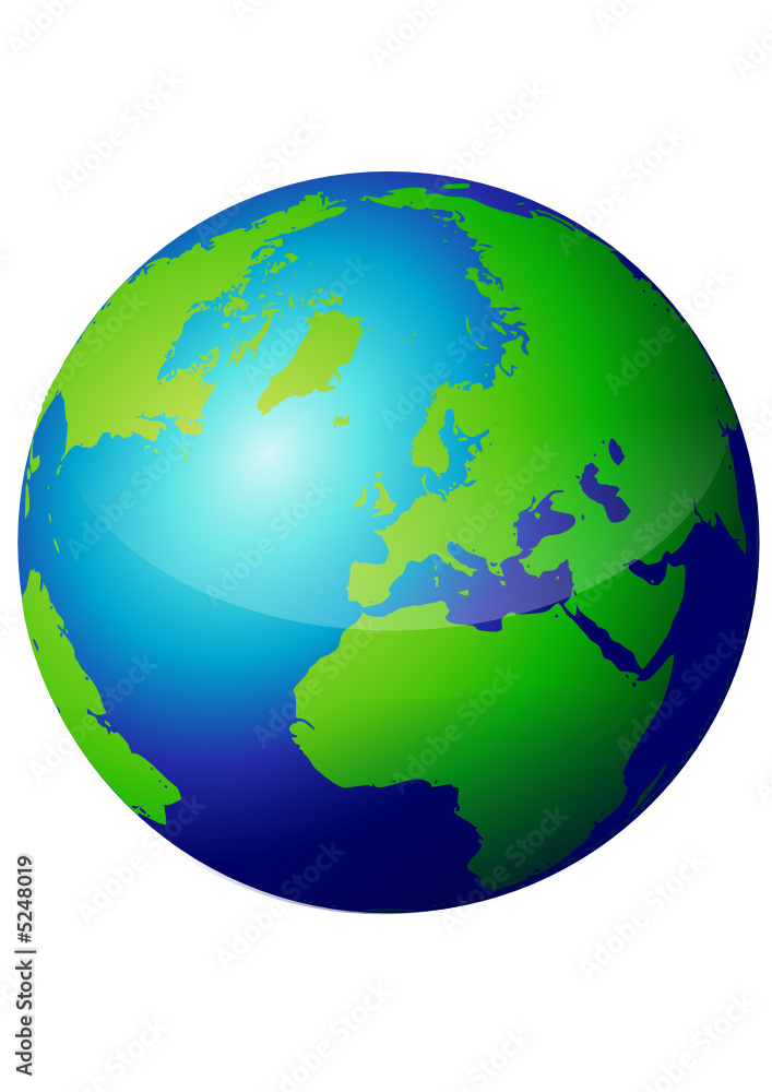 Globe terrestre (métal)