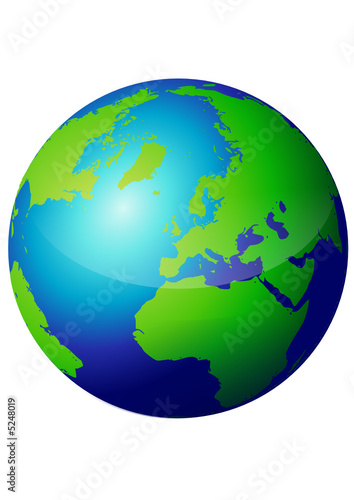 Globe terrestre (métal)