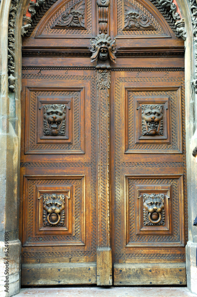 Czech Republic, Prague: ancient door