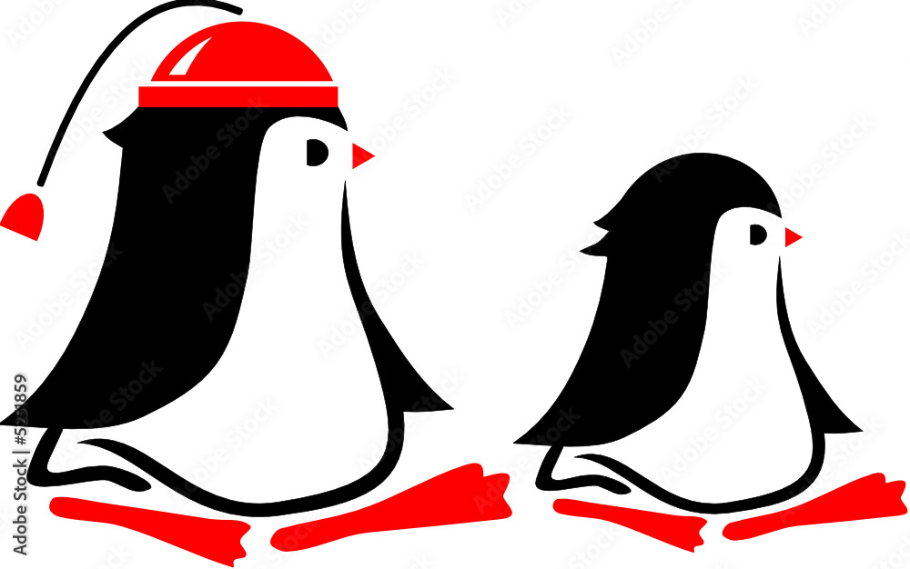 Obraz premium cartoon penguins