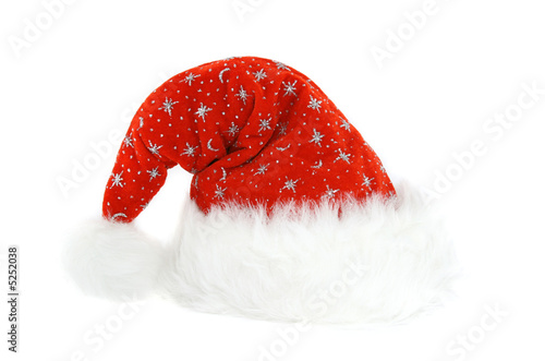 Santa s hat isolated on white