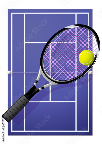 Court de tennis sur synthétique
