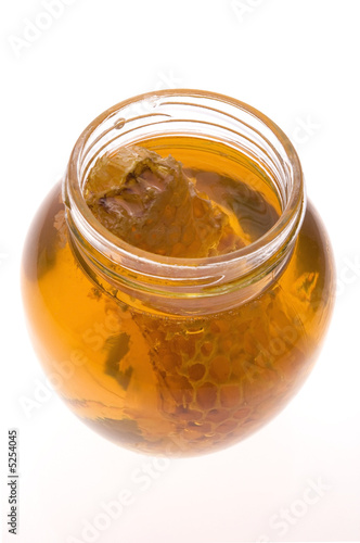 fresh honey with honeycomb