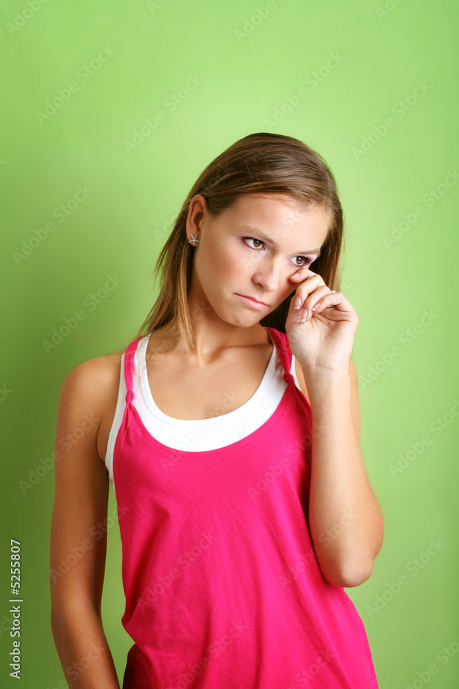 Fototapeta premium crying young woman