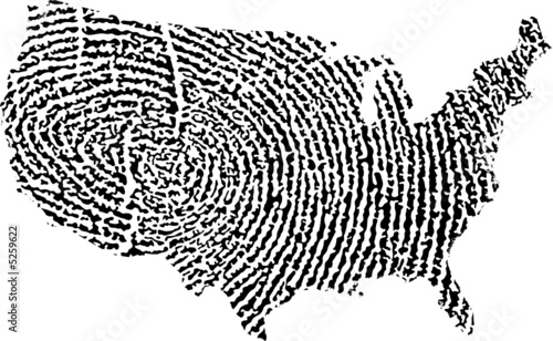 United States Map Fingerprint