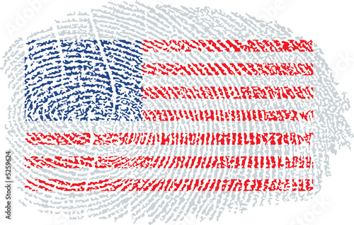 American Flag within a fingerprint