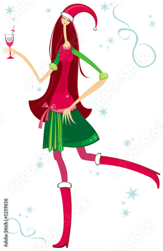 ute Santa Girl with drink