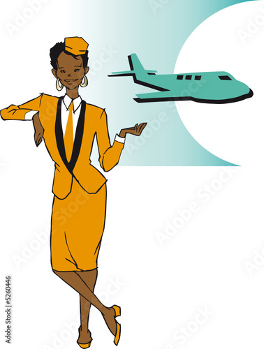 job series - stewardess / clipart