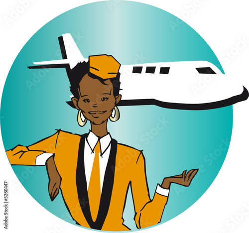 job series - stewardess / clipart