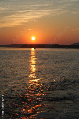 Sunset over Bar Harbour