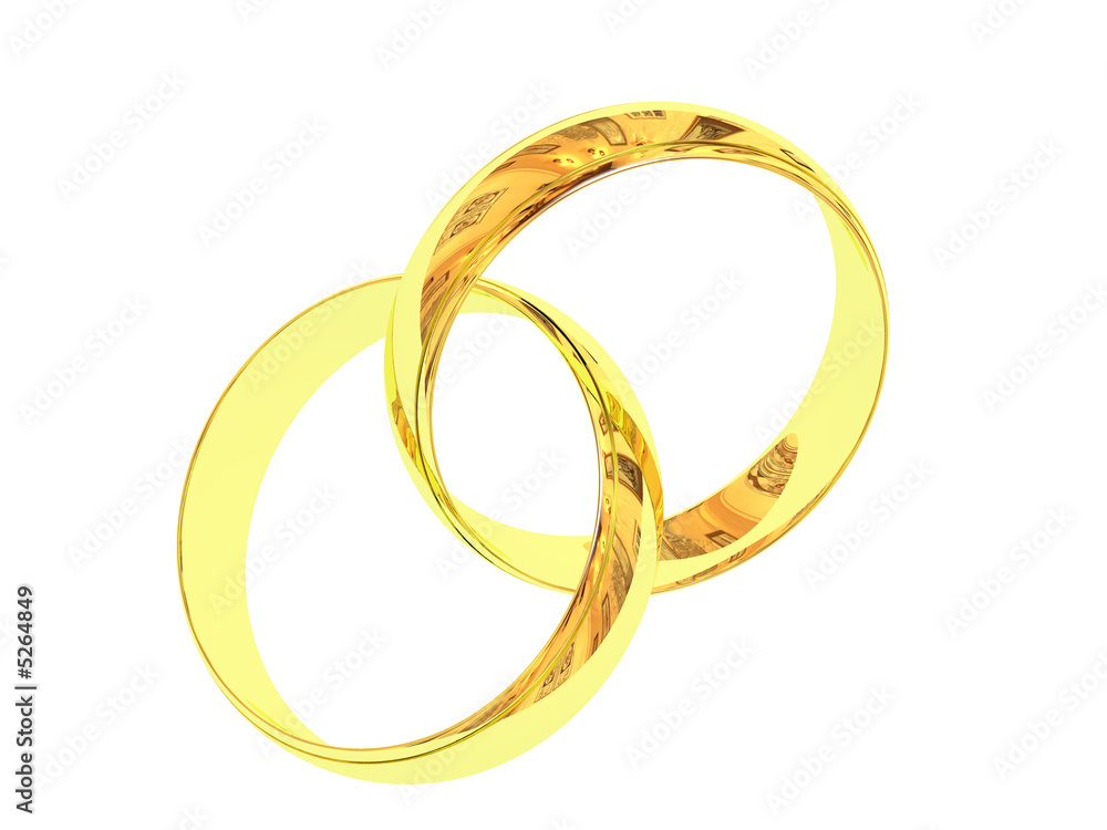 Wedding rings 3D