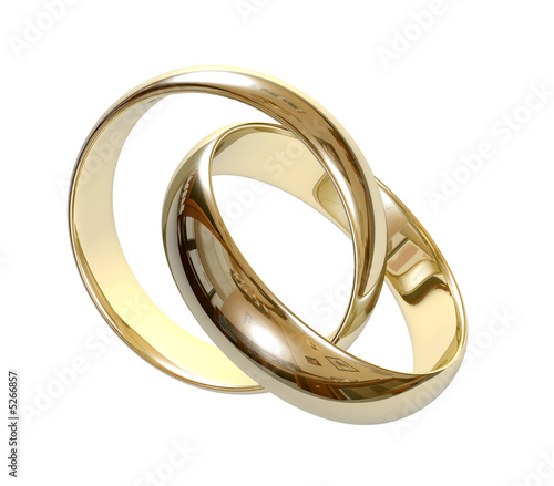 Wedding rings 3D photo