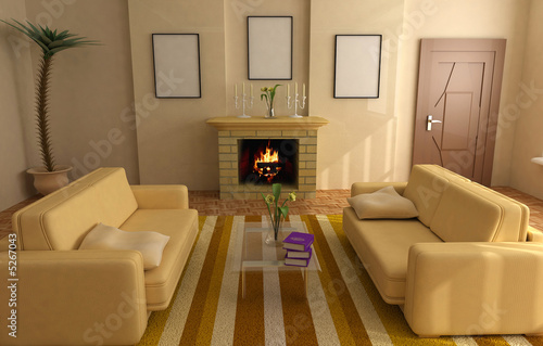 modern interior 3d