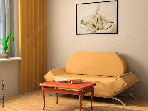 modern interior 3d