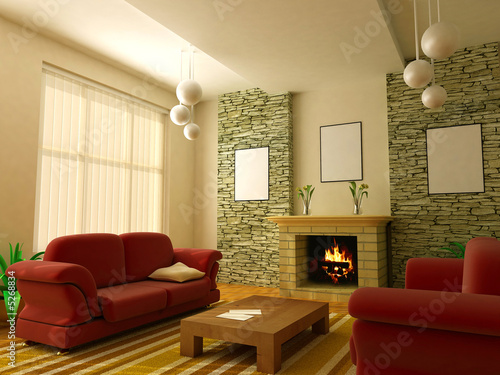 modern interior 3d