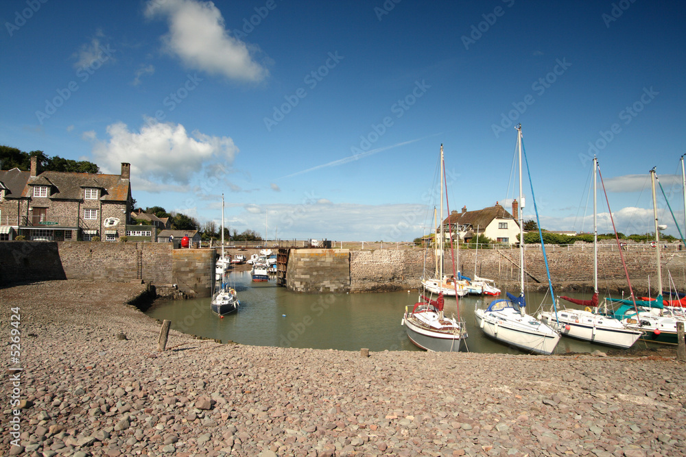 Sailing Boats in Porlock Quay, Somerset