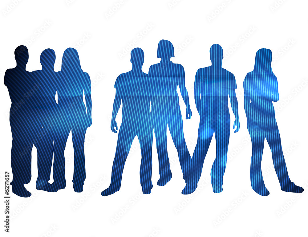 Obraz premium textures style of people silhouettes 