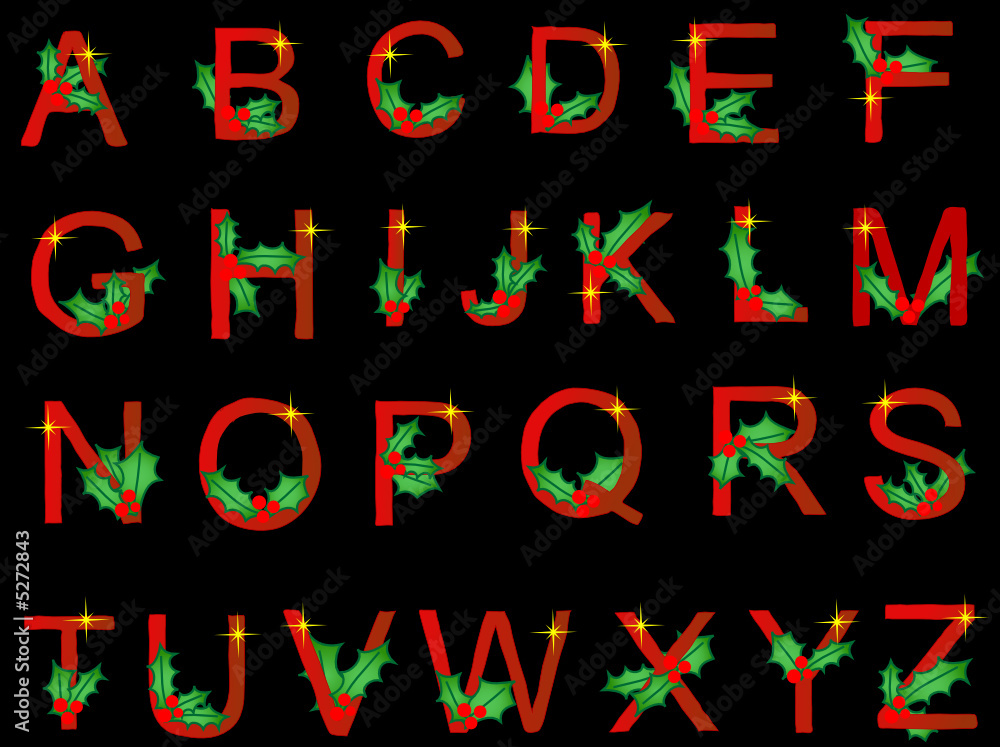 Holly alphabet Holly alphabet