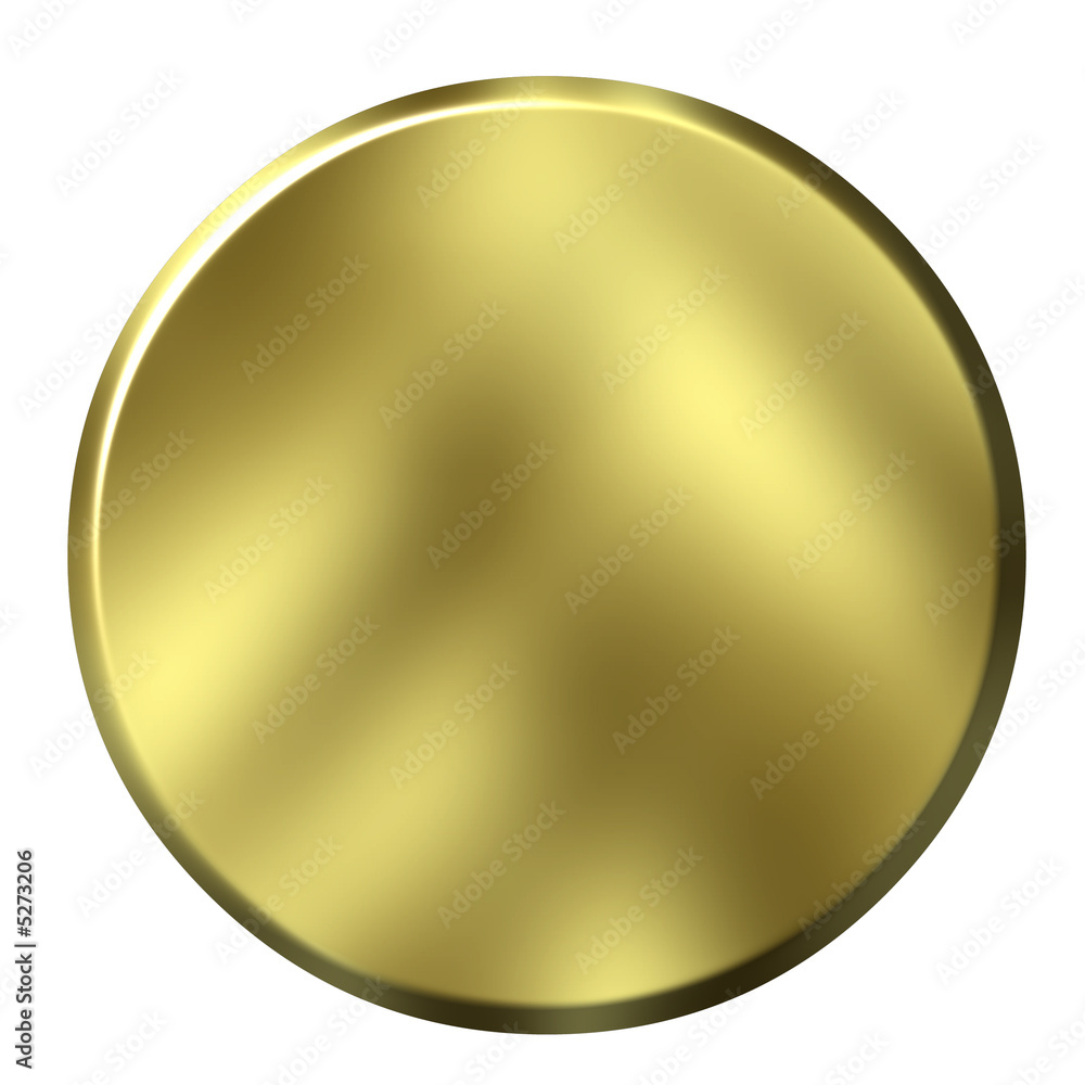 3D Golden Button