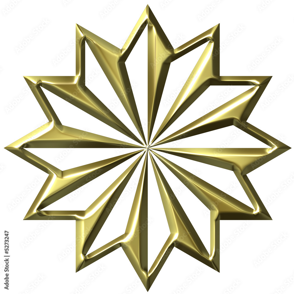 3D Golden Ornament