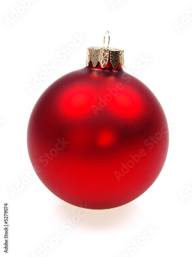 rote christbaum kugel