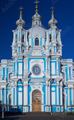 smolny cathedral in petersburg photo