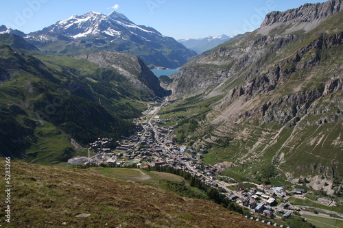 Vue aérienne de Val d'Isère
