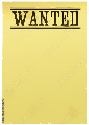 Avis de recherche style Western vierge