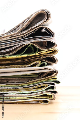 stack of newspapers