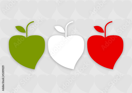 Frutti italiani a forma di cuore